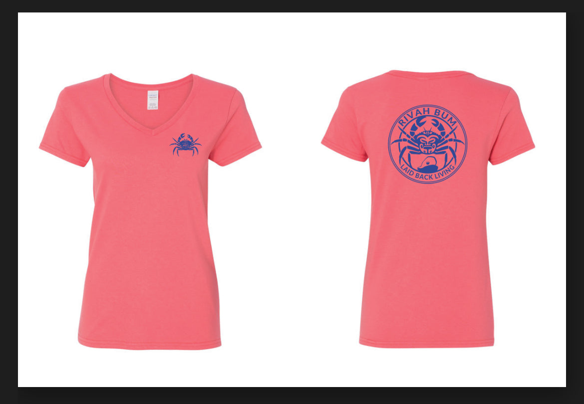 Women's Rivah Bum - Laid Back Living | V-Neck Short Sleeve Tee