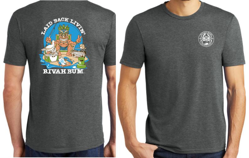 Tiki - Heathered Charcoal | Laid Back Living - Short Sleeve Tee
