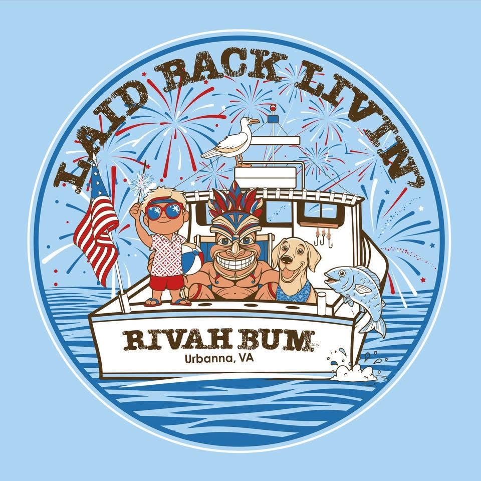 Firework Tiki - Light Blue | Laid Back Living - Short Sleeve Tee