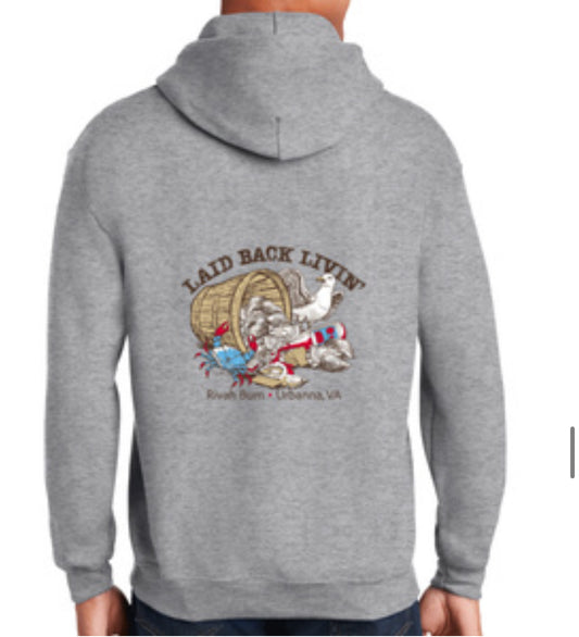 Oyster Life - Rivah Bum | Unisex Hoodie - Sport Gray
