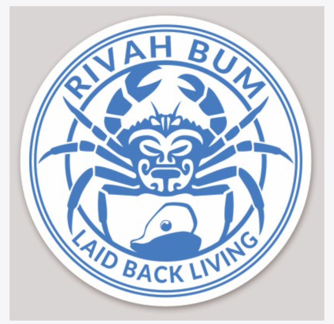 Rivah Bum Laid Back Living Sticker - Blue