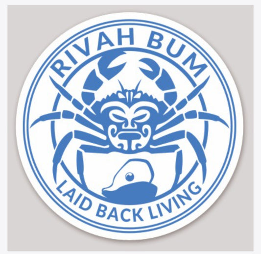 Rivah Bum Laid Back Living Sticker - Blue