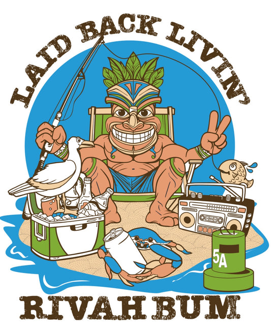 Rivah Bum Laid Back Living Tiki Sticker