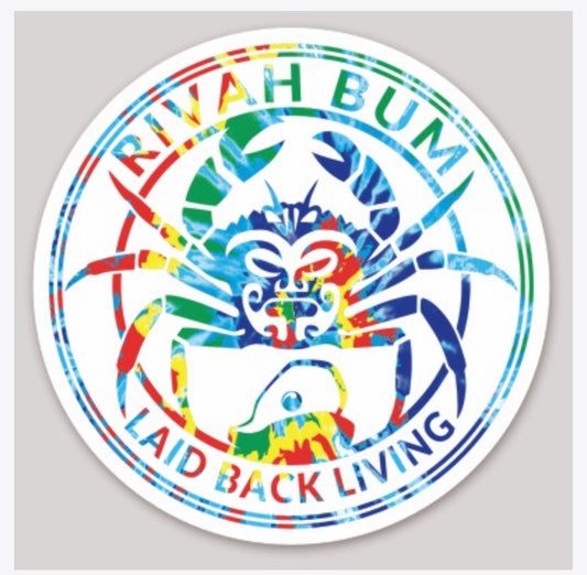Rivah Bum Laid Back Living Sticker - Tie Dye