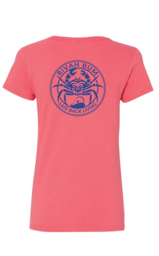 Women's Rivah Bum - Laid Back Living | V-Neck Short Sleeve Tee