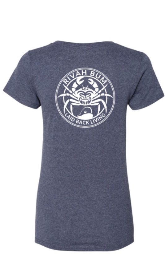 Women's Rivah Bum - Laid Back Living | V-Neck Short Sleeve Tee