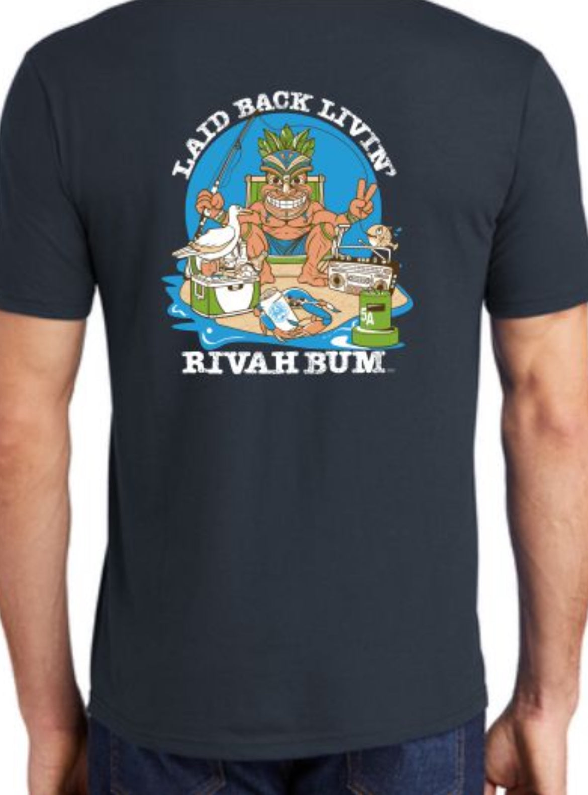 Tiki - New Navy | Laid Back Living - Short Sleeve Tee