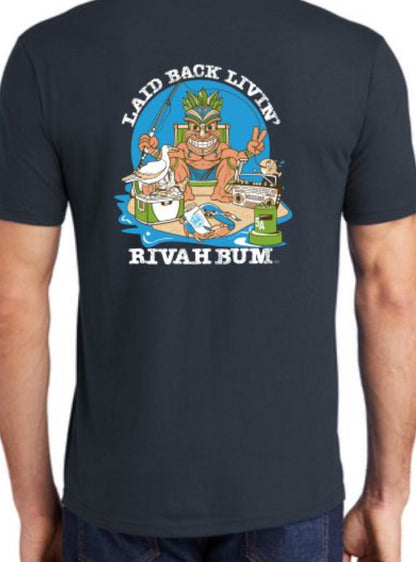 Tiki - New Navy | Laid Back Living - Short Sleeve Tee