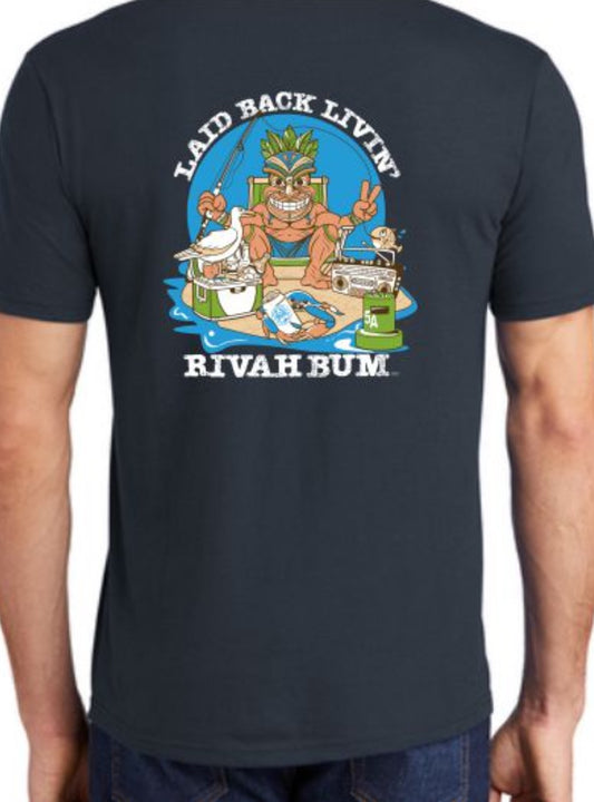 Tiki - New Navy | Laid Back Living - Short Sleeve Tee