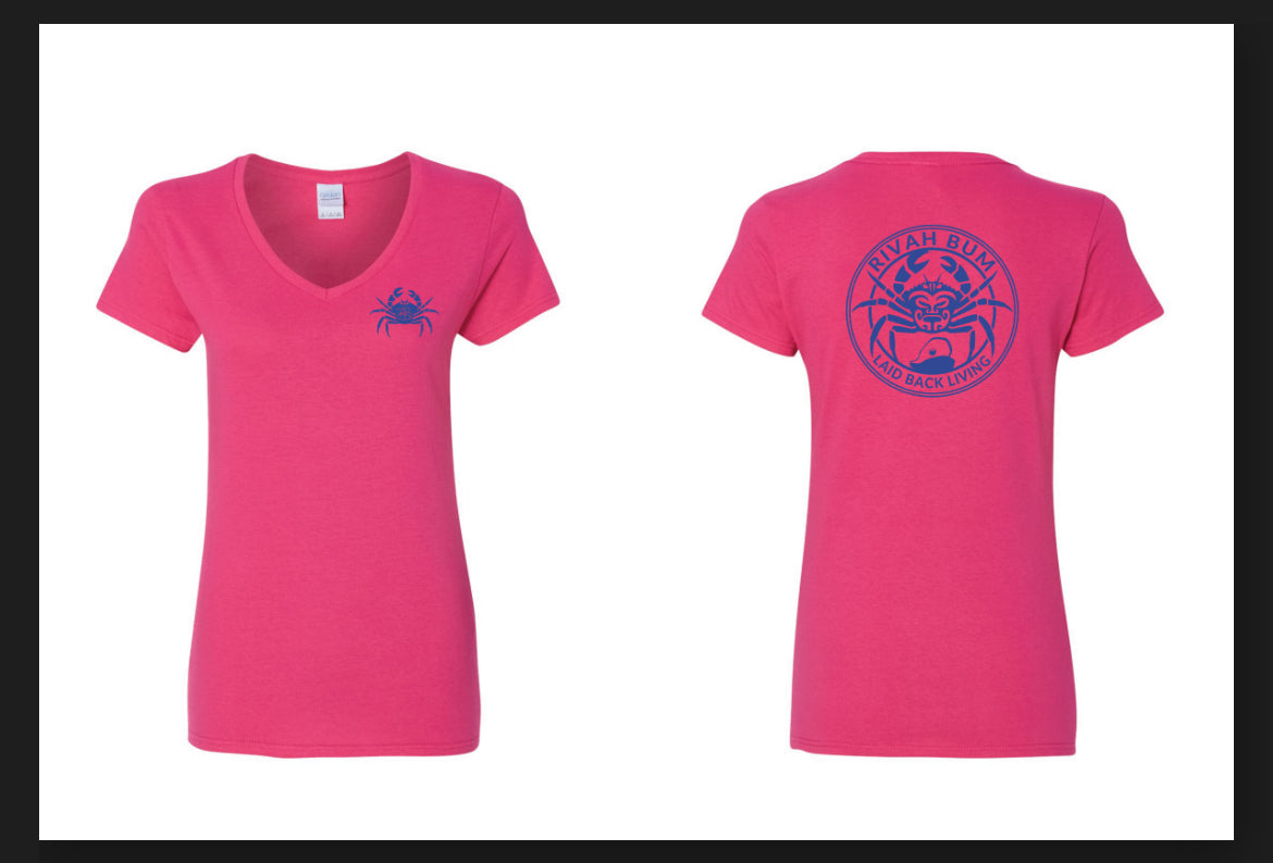 Women's Rivah Bum - Laid Back Living | V-Neck Short Sleeve Tee