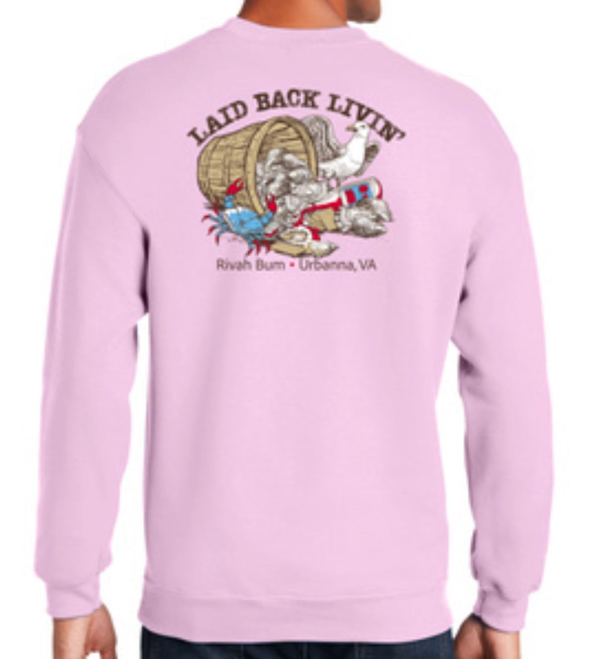 Oyster Life - Rivah Bum | Crewneck Sweatshirt - Light Pink