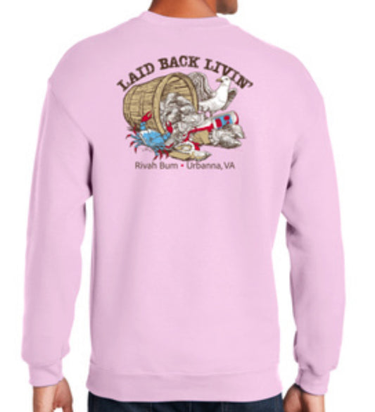 Oyster Life - Rivah Bum | Crewneck Sweatshirt - Light Pink
