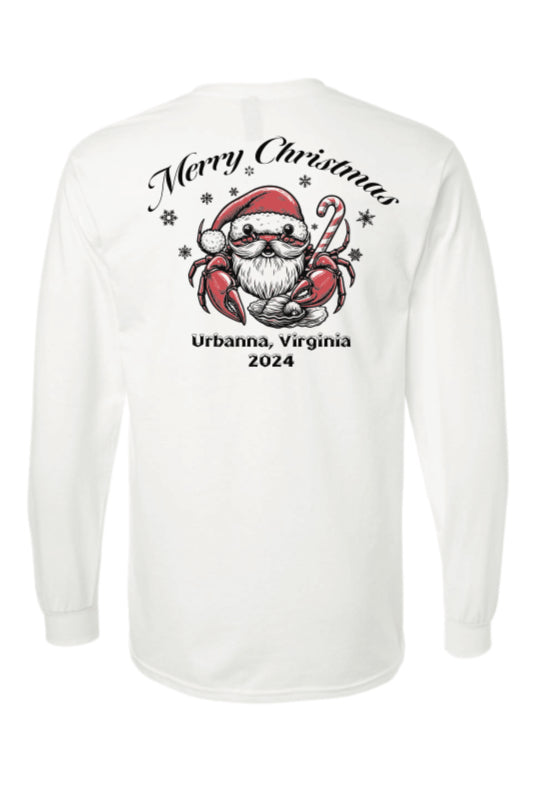 2024 Christmas Long sleeve Shirt - Rivah Bum Santa Crab