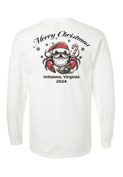 2024 Christmas Long sleeve Shirt - Rivah Bum Santa Crab