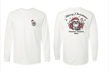 2024 Christmas Long sleeve Shirt - Rivah Bum Santa Crab