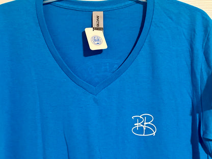 Women's Rivah Bum Urbanna, VA | V-Neck Short Sleeve Tee - Sapphire