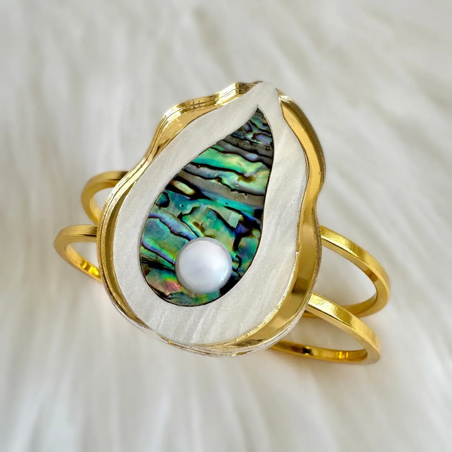 Gold Abalone Coastal Cuff