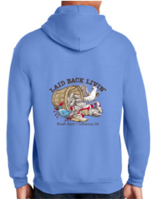 Oyster Life - Rivah Bum | Unisex Hoodie - Carolina Blue