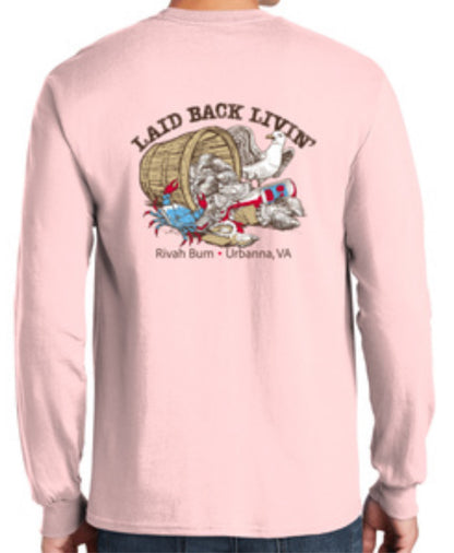 Oyster Life - Rivah Bum | Unisex Long Sleeve Tee - Light Pink