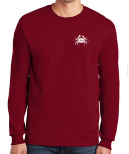 Laid Back Living - Rivah Bum | Unisex Long Sleeve Tee - Cardinal Red