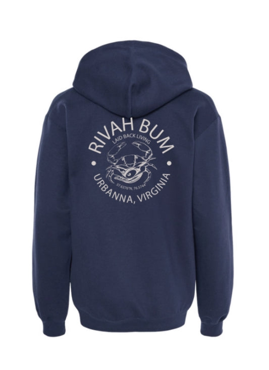 Unisex Rivah Bum Laid Back Living - Hoodie | Dusk Blue