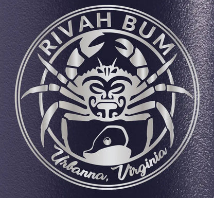 Rivah Bum Logo - NAVY 40oz Tumbler with Handle
