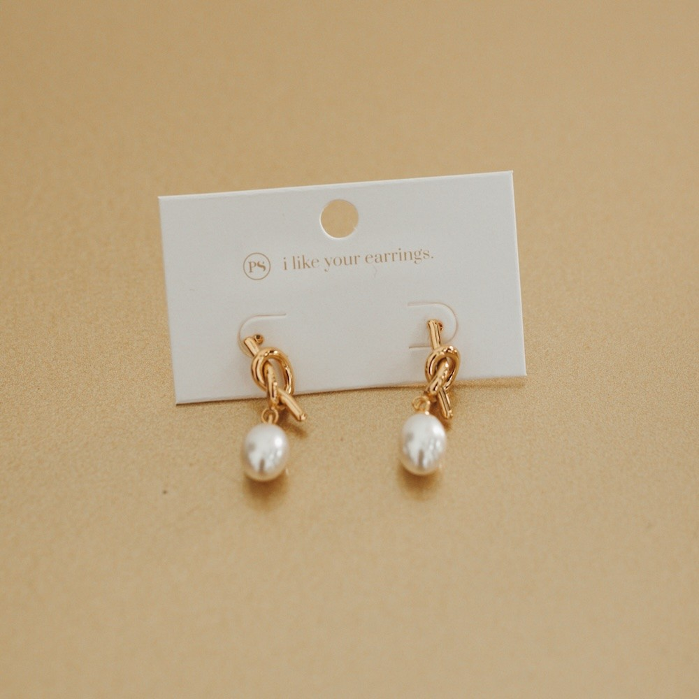 Pinky Promise Pearl Drop Earrings - Waterproof