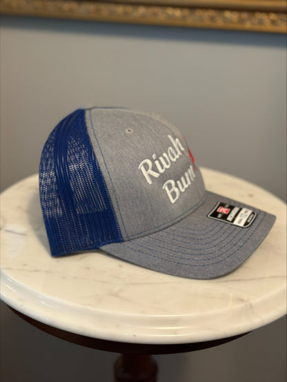 Rivah Bum Richardson - Snapback Trucker Hat - 112 | Heather Grey/Royal