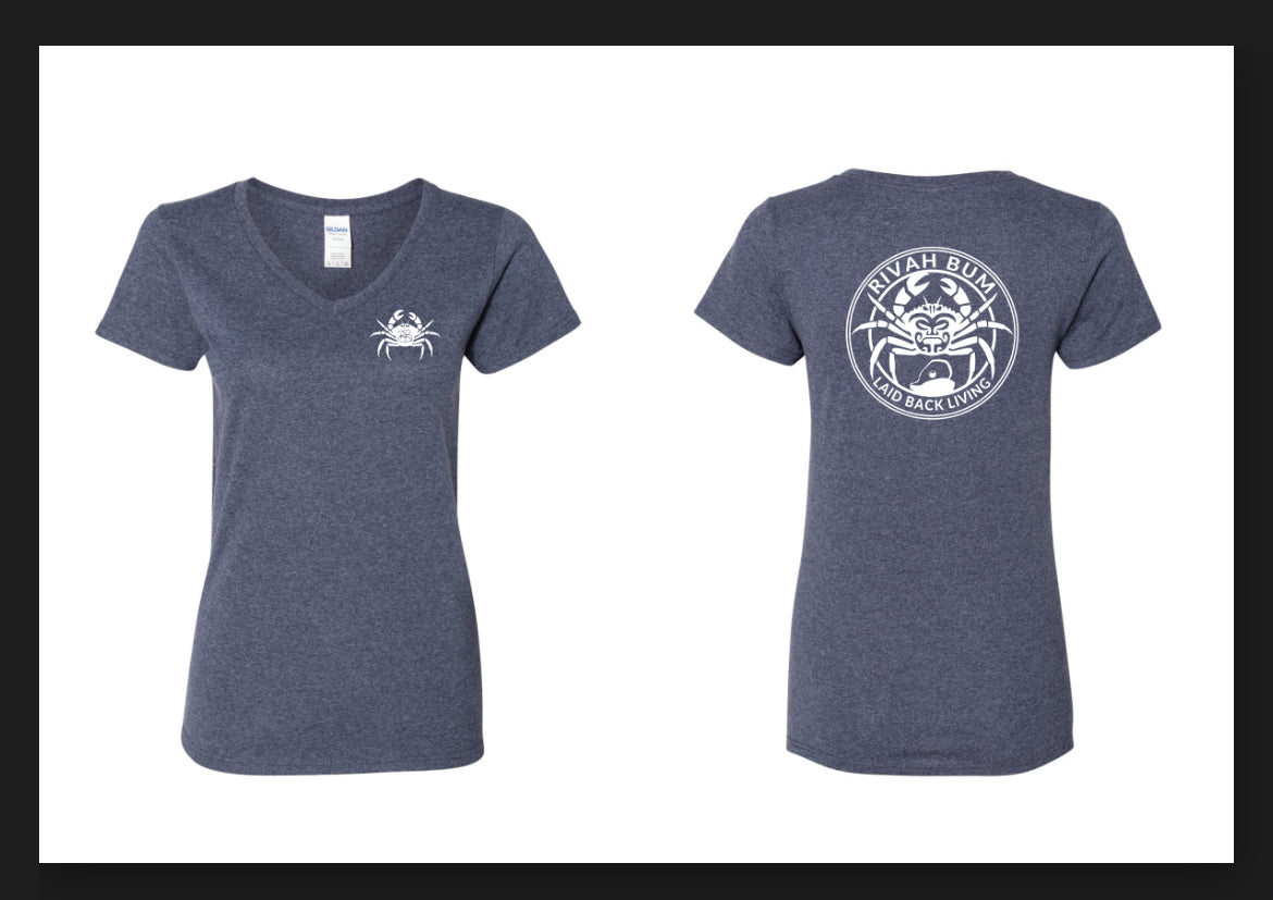 Women's Rivah Bum - Laid Back Living | V-Neck Short Sleeve Tee