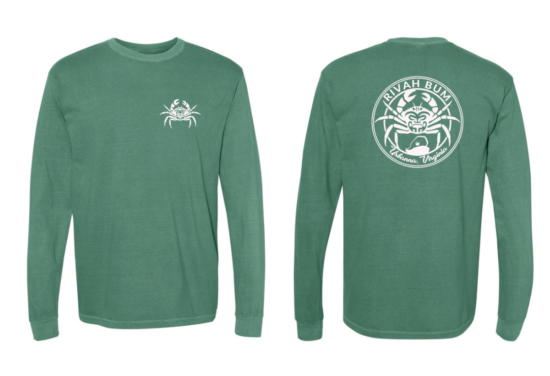 Unisex Rivah Bum Logo Long Sleeve Tee - Light Green