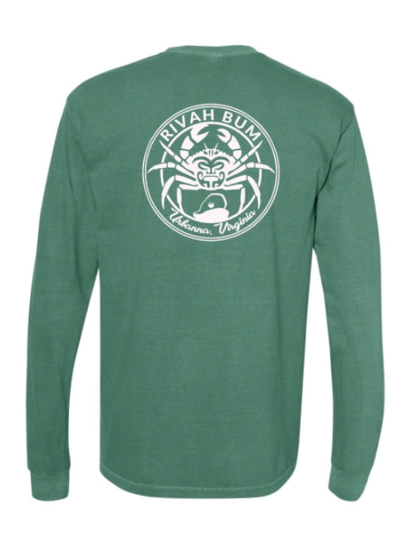 Unisex Rivah Bum Logo Long Sleeve Tee - Light Green