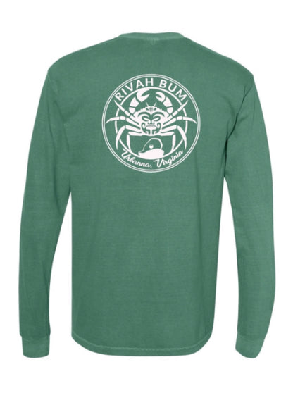 Unisex Rivah Bum Logo Long Sleeve Tee - Light Green